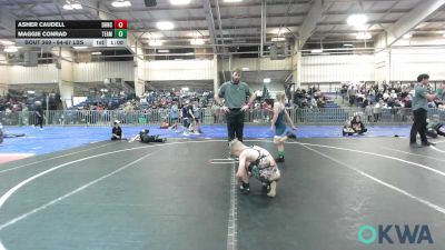 64-67 lbs Rr Rnd 5 - Asher Caudell, Duncan Demon Wrestling vs Maggie Conrad, Team Worx Wrestling Club