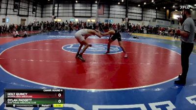 113 lbs Champ. Round 4 - Holt Quincy, Raleigh Area Wrestling vs Dylan Padgett, GOAT House Wrestling Club