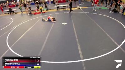 92 lbs Cons. Round 5 - Michael Bird, IL vs Tyler Gerhold, IA