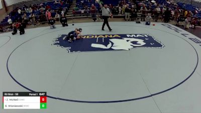 8U Boys - 56 lbs Cons. Round 5 - Zeke McNeil, Carmel USA Wrestling Club vs Garrett Wisniewski, Bad Karma Wrestling Club