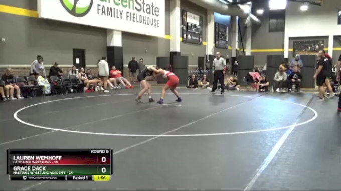 142 lbs Round 6 (16 Team) - Lauren Wemhoff, Lady Luck Wrestling vs ...