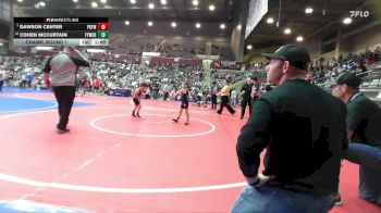 52 lbs Champ. Round 1 - Dawson Center, Prairie Grove Youth Wrestling vs Cohen McCurtain, Fayetteville Youth Wrestling Club Rhinos