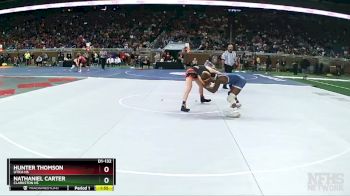 D1-132 lbs Quarterfinal - Hunter Thomson, Utica HS vs Nathaniel Carter, Clarkston HS