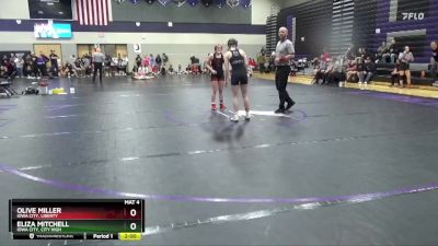 110 lbs 5th Place Match - Olive Miller, Iowa City, Liberty vs Eliza Mitchell, Iowa City, City High