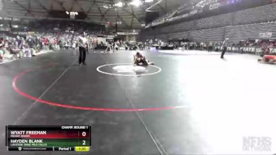 1A 160 lbs Champ. Round 1 - Hayden Blank, Lakeside (Nine Mile Falls) vs Wyatt Freeman, Mount Baker