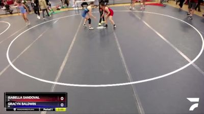 130 lbs Cons. Round 2 - Isabella Sandoval, IL vs Gracyn Baldwin, IA