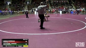 160 lbs Champ. Round 1 - Nathaniel Jarmon, Smiths Station Hs vs Logan Sheridan, Opelika Hs