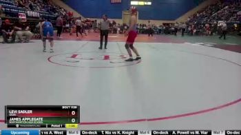 1 - 150 lbs Cons. Round 2 - Levi Sadler, Giles vs James Applegate, Northampton High School