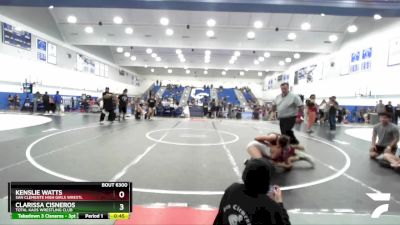 125 lbs 5th Place Match - Clarissa Cisneros, Total Kaos Wrestling Club vs Kenslie Watts, San Clemente High Girls Wrestl