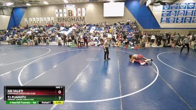 145 lbs Quarterfinal - Tj Fuamatu, Jordan Junior Wrestling vs Asi Valeti, Champions Wrestling Club