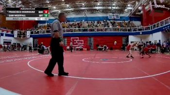 106 lbs Quarterfinal - Sam Westfall, Crown Point vs Francisco Rodriguez, Munster
