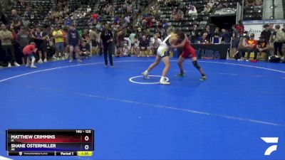 125 lbs Cons. Round 3 - Matthew Crimmins, IA vs Shane Ostermiller, AK