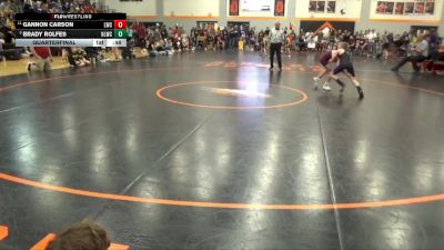 75 lbs Quarterfinal - Brady Rolfes, North Liberty Wrestling Club vs Gannon Carson, Lynx Wrestling Club