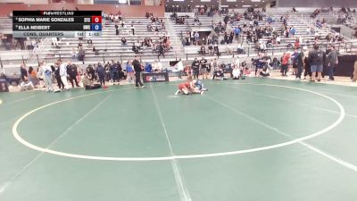 49 kg Cons. Quarters - Sophia Marie Gonzales, SilvaBack Training Center vs Ella Neibert, Braves Wrestling Club