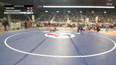 4A-126 lbs Champ. Round 1 - Isael Beal, Central vs Trace Blajszczak, Natrona County