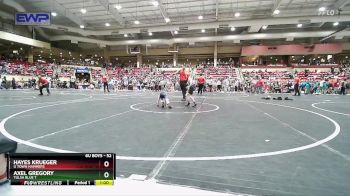 52 lbs Cons. Round 2 - Hayes Krueger, U Town Hammers vs Axel Gregory, Tulsa Blue T