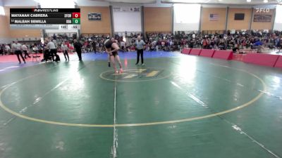 145 lbs Consi Of 8 #1 - Mayanah Cabrera, Springfield Central (W) vs Maleah Semilla, Burr & Burton