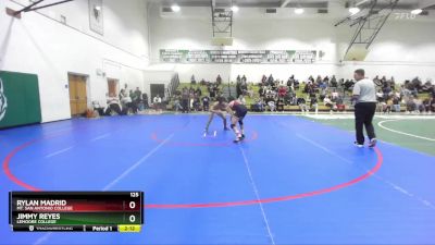 125 lbs Semifinal - Rylan Madrid, Mt. San Antonio College vs Jimmy Reyes, Lemoore College