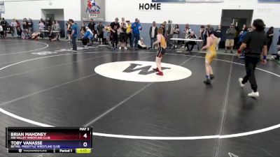 86 lbs Semifinal - Toby Vanasse, Bethel Freestyle Wrestling Club vs Brian Mahoney, Mid Valley Wrestling Club