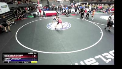 120 lbs Champ. Round 2 - Leighton Gutierrez, Top Fueler Wrestling Club vs Grant Langstaff, California