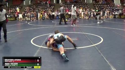 90 lbs Round 1 (4 Team) - Brayden Atkins, Ninja Gold vs Reed Wicker, Metro All Stars