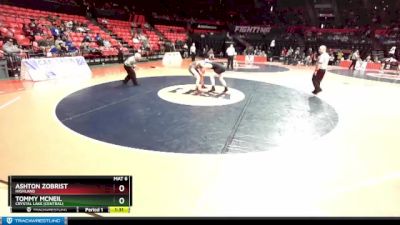 2A 215 lbs Champ. Round 1 - Ashton Zobrist, Highland vs Tommy McNeil, Crystal Lake (Central)