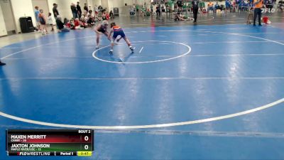 84 lbs Semis (4 Team) - Maxen Merritt, Canby vs Jaxton Johnson, Maple River/USC