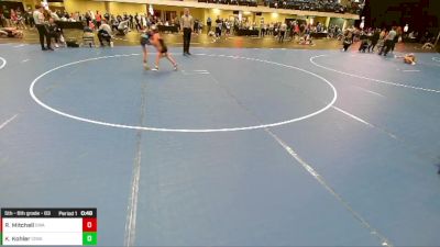 5th - 6th grade - 63 Cons. Round 1 - Renn Mitchell, Sebolt Wrestling Academy vs Kallan Kohler, Iowa