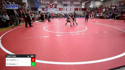 46 lbs Semifinal - Baker Franklin, Vinita Kids Wrestling vs Samuel Wiseley, Grove Takedown Club