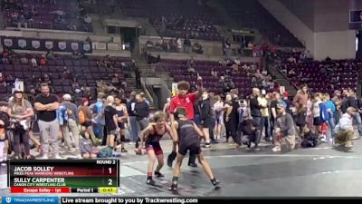 70-72 lbs Round 2 - Sully Carpenter, Canon City Wrestling Club vs Jacob Solley, Pikes Peak Warriors Wrestling