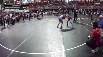 82 lbs Semifinal - Sutton Matthiessen, Hawks Wrestling Club (Lincoln) - Girls vs Emerson Callaway, 2TG (Girls)