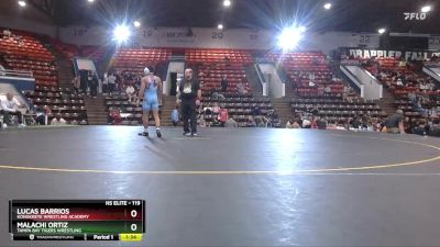 119 lbs Quarterfinal - Lucas Barrios, KongKrete Wrestling Academy vs Malachi Ortiz, Tampa Bay Tigers Wrestling