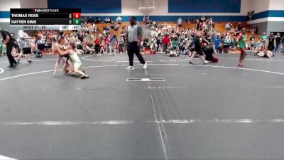 80 lbs Quarterfinal - Kayven Sims, Knights Youth Wrestling vs Thomas Ross, Summerville Take Down