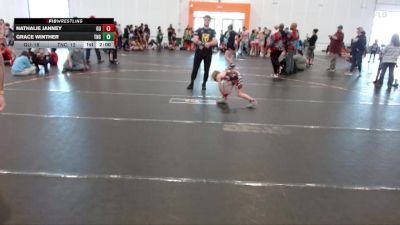 64 lbs Round 3 (4 Team) - Nathalie Janney, Georgia United vs Grace Winther, NC Girls Wrestling Club