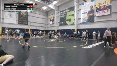 95 lbs Quarterfinal - Caiden Crusen, Lawrence vs Daniel Spicer, Romansville
