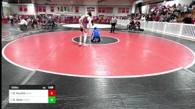 138 lbs Consi Of 8 #2 - Sawyer Ayotte, Shepherd Hill vs Omid Sabr, Worcester Tech