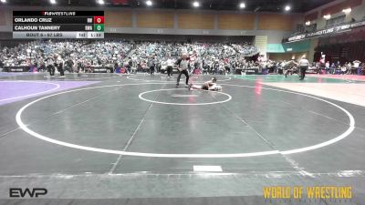 67 lbs Round Of 16 - Orlando Cruz, Red Wave Wrestling vs Calhoun Tannery, Roundtree Wrestling Academy