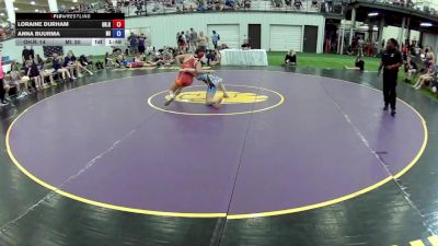 130 lbs Loraine Durham, Ohio Red vs Anna Buurma, Michigan