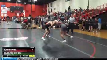 145 lbs Cons. Round 2 - Makonnen Simmons, EDWARDVILLE (HS) vs Cayden Parks, Crystal Lake (CENTRAL)