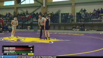 106 lbs Owen Braun, Bismarck St Mary`s vs Darin Brown, Campbell County