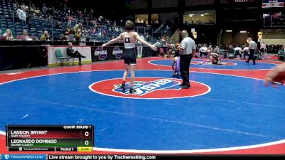 3A-113 lbs Champ. Round 1 - Landon Bryant, Hart County vs Leonardo Domingo, Gilmer County