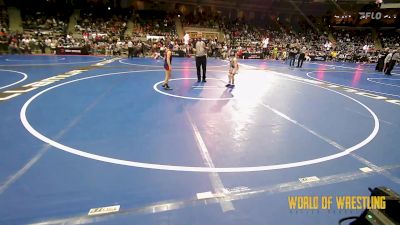 100 lbs Quarterfinal - Jayde McKinney, Buccaneer Wrestling Club vs Devyn Vincent, Lions Wrestling Academy