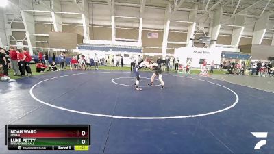 126 lbs Cons. Round 4 - Noah Ward, Logan vs Luke Petty, Providence Hall