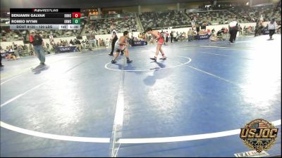 120 lbs 5th Place - Benjamin Galvan, Duncan Demon Wrestling vs Romeo Wynn, El Reno Wrestling Club