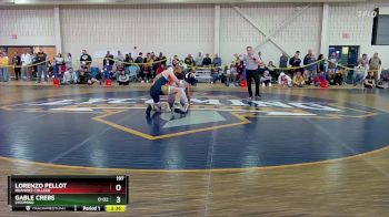 197 lbs Quarterfinal - Lorenzo Pellot, Roanoke College vs Gable Crebs, Lycoming