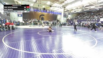 126 lbs Cons. Round 2 - Max Martin, Missoula Hellgate vs Trey Spottedbear, Browning,