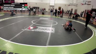 74 lbs 5th Place Match - Roman Helget, New Ulm Rolling Thunder Wrestling Club vs Maverick Miner, Westfield Razorbacks Wrestling