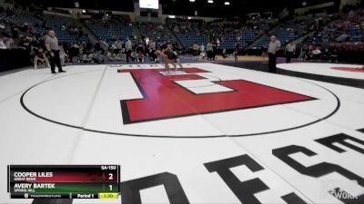 5A-150 lbs Semifinal - Avery Bartek, Spring Hill vs Cooper Liles, Great Bend