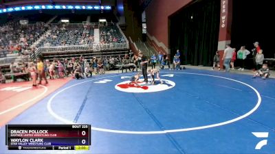 67 lbs Quarterfinal - Dracen Pollock, Eastside United Wrestling Club vs Waylon Clark, Star Valley Wrestling Club