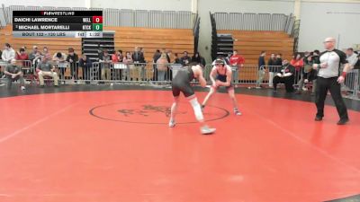 120 lbs Quarterfinal - Daichi Lawrence, Wellesley vs Michael Mortarelli, Natick